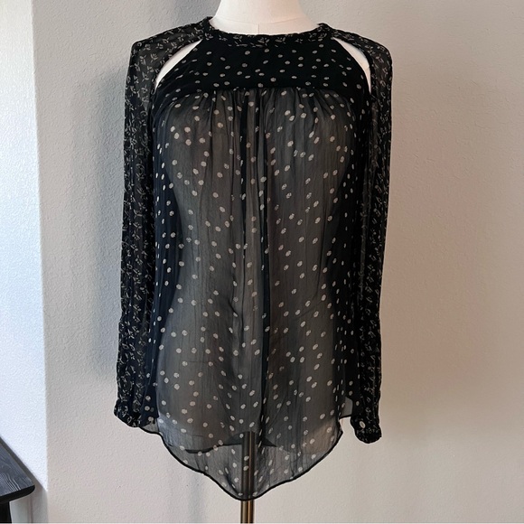 Isabel Marant Sheer Cutout Long Sleeve Blouse - Picture 2 of 7